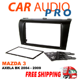 MAZDA 3 AXELA BK 2004 - 2009 DOUBLE DIN FACTORY BLACK FACIA FASCIA
