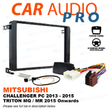 MITSUBISHI TRITON 2015 ONWARDS BLACK FACIA FASCIA DASH KIT STEERING WHEEL CONTROLLER