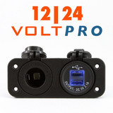 DUAL USB & CIGARETTE LIGHTER SOCKET 12V ADAPTER NEW CARAVAN