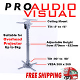 Universal Home Theatre Office LCD/DLP Projector Bracket Ceiling Mount