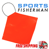 PROPELLOR SAFETY SIGNAL FLAG - HI-VIS ORANGE PVC - Boat/Marine/Trailer/Long Load