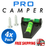 BLACK Spirit T Level New Caravan RV Camper Trailer Motorhome Boat Accessories Parts x4