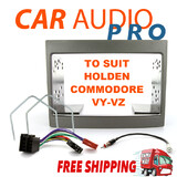 COMPLETE DOUBLE DIN INSTALL KIT FOR HOLDEN COMMODORE VY VZ GREY