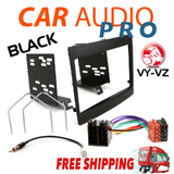 COMPLETE DOUBLE DIN INSTALL KIT FOR HOLDEN COMMODORE VY VZ BLACK
