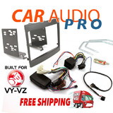 VY-VZ COMMODORE 2 DIN BLACK FACIA FASCIA KIT/HARNESS/STEERING WHEEL CONTROL/TOOL