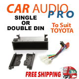 COMPLETE SINGLE DOUBLE DIN INSTALL KIT TO SUIT TOYOTA OR SUBARU