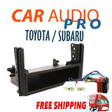 To Suit Toyota Subaru Car Stereo Single Din Dash Facia Fascia Kit + ISO Wiring Harness