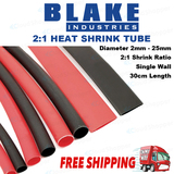 Ratio 2:1 Heat Shrink Tube Black Red Tubing Cable Insulation & Wire Sleeve