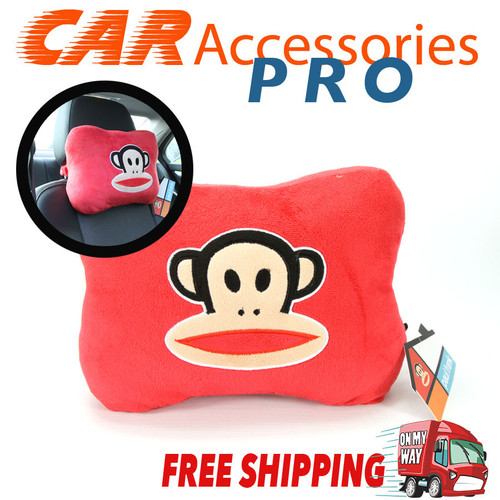 PAUL FRANK Neck Headrest Travel Pillow Car Accessories Genuine Red