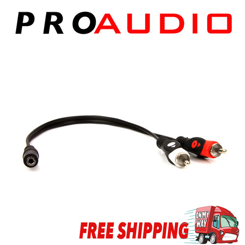 3.5mm Female To 2 RCA Male Aux Auxiliary Stereo Audio Adapter Cable