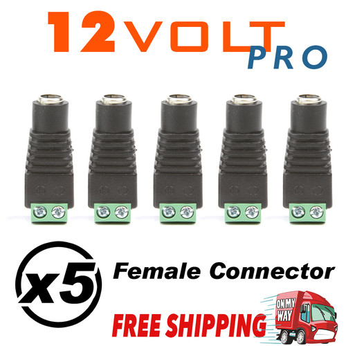 5x DC Plug  Female 2.1mm x 5.5mm