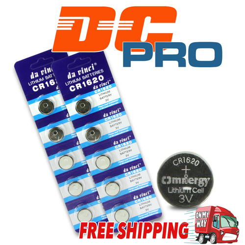 10 x BRAND NEW CR1620 3V Lithium Batteries BR1620 DL1620 Button Cell Battery