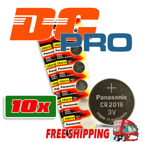 10x PANASONIC CR2016 3v 90mAh lithium Battery button cell/coin for calculator