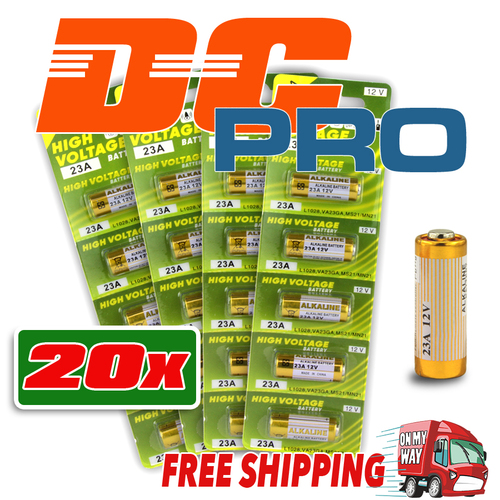 20 x 23A 21/23 A23 23A 23GA 23AE 12V Alkaline Battery for Garage Car Remote Alarm
