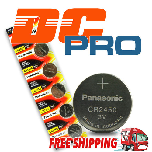 5x Pack Panasonic CR2450 3v Lithium Battery button cell/coin sending Melbourne