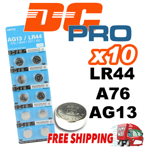 10 x LR44/A76/AG13 1.5V Batteries Alkaline Button Cell Battery Local Stock Fast