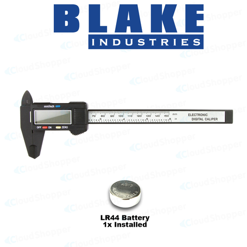 Electronic Digital Vernier Caliper 150mm 6'' Inch Micrometer Gauge Carbon Fiber