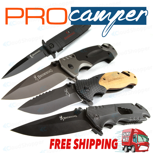 Browning Folding Knife Tactics Survival Pocket Knives Camping Hunting AU Seller