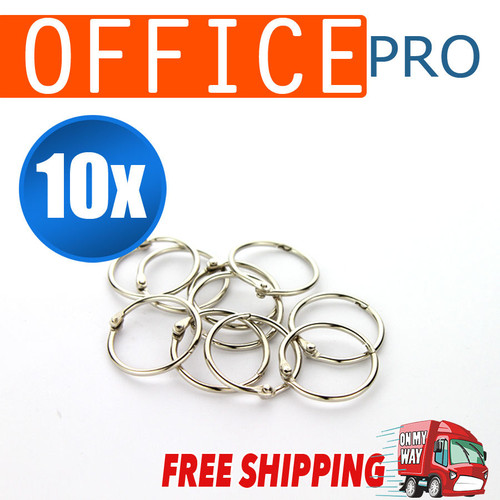 10x Hinged Rings Clips Binder Hinge Metal Scrapbooking Split 25mm
