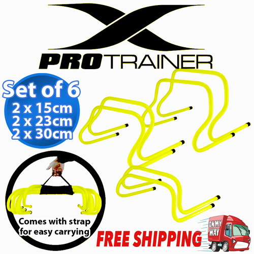 HURDLES set of 6 HURDLE AGILITY TRAINING SPEED SPORT SOCCER FOOTBALL SPORT