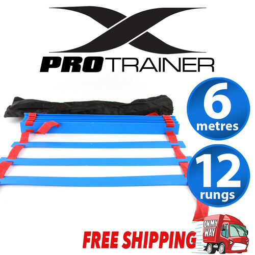 NEW AGILITY SPEED SPORT TRAINING LADDER 6M - SOCCER FITNESS BOXING 12 RUNGS BAG
