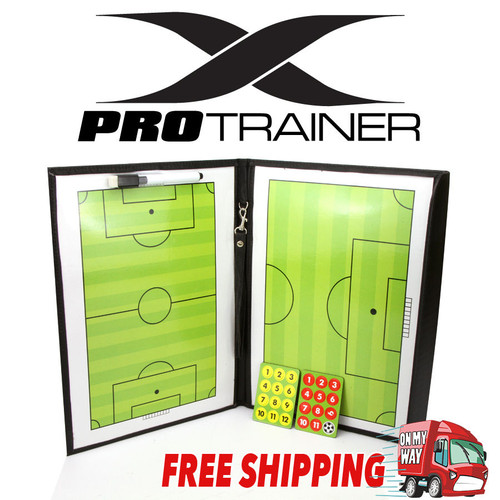 Magnetic Football Soccer Coach Coaching Aid Erase Clipboard Tactical Board