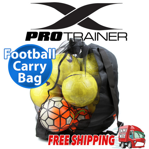 MESH FOOTBALL CARRY BAG Soccer Ball Sports Training Boxing Gloves Rugby AFL Goal