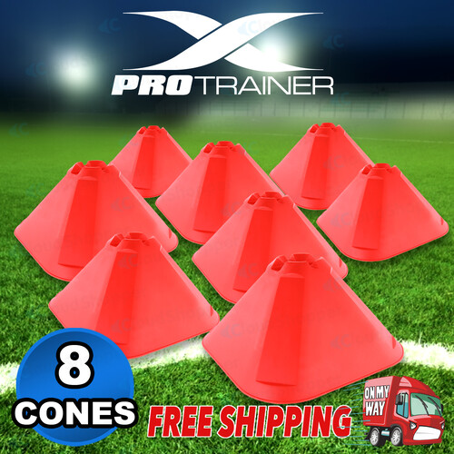 8x 15cm Red Training Agility Multi Surface Sports Training Cone