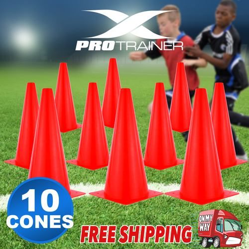 10x Red Cones  30cmFitness Agility Sports Training Markers Cones Soccer Rugby