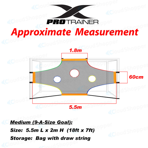 Medium Goal Target Net with 3 Balls Hole Target