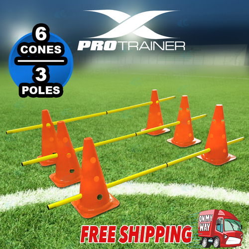 Hurdle Cone Set Agility Poles Agility Ladder Speed Training Equipment Adjustable