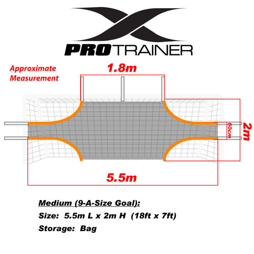 ORANGE Pro Precision Training Football AID Soccer Target Practice Shot Goal Net [Size: 16 x 7ft (9-A-Size Goal)]
