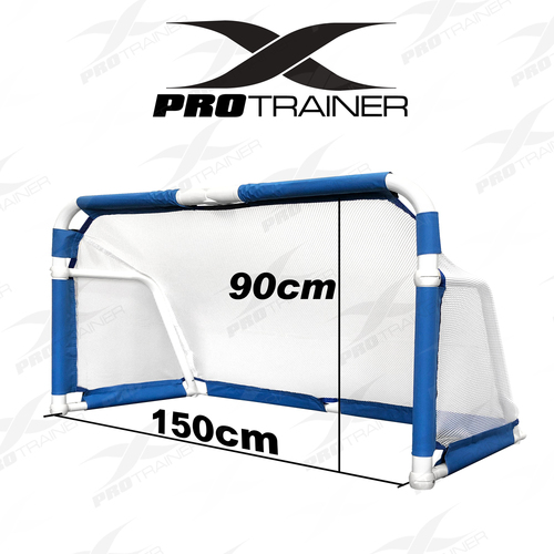 ALUMINIUM PORTABLE FOLDING SOCCER GOAL TRAINING LIGHTWEIGHT [Colour: Blue] [Size: 1.5m x 0.9m (5ft x 3ft)]