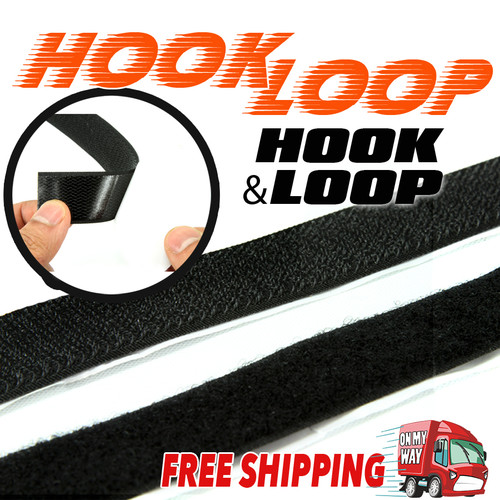25mm 50mm Heavy Duty Self Adhesive Sticky Back Hook And Loop Fastening Tape Black