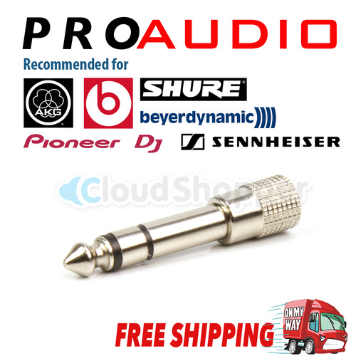 3.5mm Stereo Female to 6.35mm 1/4 inch Jack Stereo Male Adaptor Adapter Plug