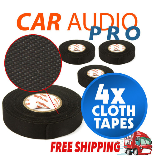4x Certoplast 19mm x 25m, High Temp Adhesive Cloth Tape cable looms,wiring harness