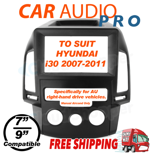 Hyundai i30 07-12 Manual Double Din car stereo facia fascia kit dash panel trim