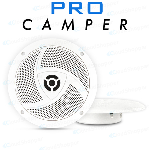 White Slimline Speakers 6.5inch Marine Caravan Boat