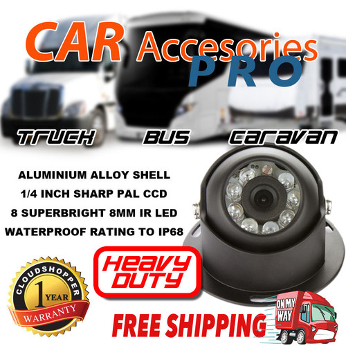 HEAVY DUTY Truck Car Rear View Reverse IR LED Reversing CCD Camera Waterproof Night Vision
