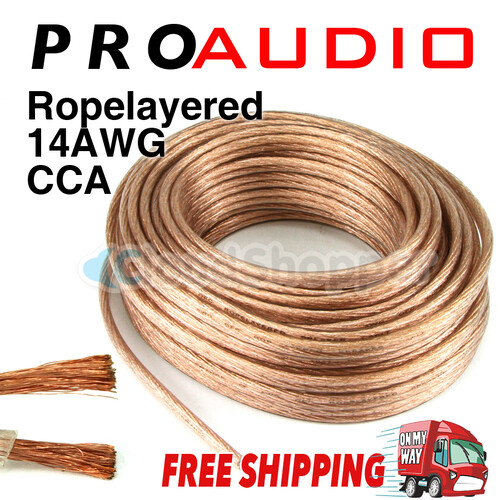 14 AWG Speaker Cable Wire 14 Gauge CCA High Performance - 12 Metres