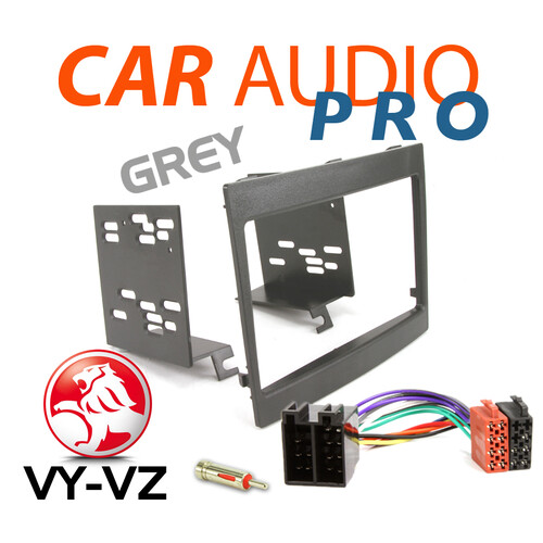 VY-VZ COMMODORE 2 DIN GREY FACIA FASCIA KIT/ ANTENNA ADAPTOR/WIRING HARNESS