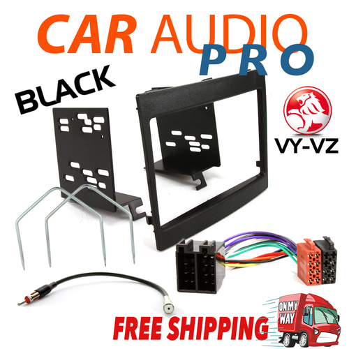 COMPLETE DOUBLE DIN INSTALL KIT FOR HOLDEN COMMODORE VY VZ BLACK